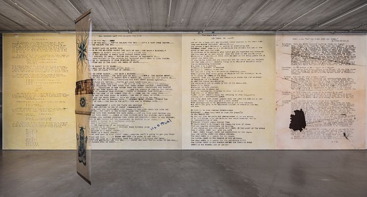 Edgar Cleijne och Ellen Gallagher, installationsvy "Wisdom of Ra" (2018), Bonniers Konsthall