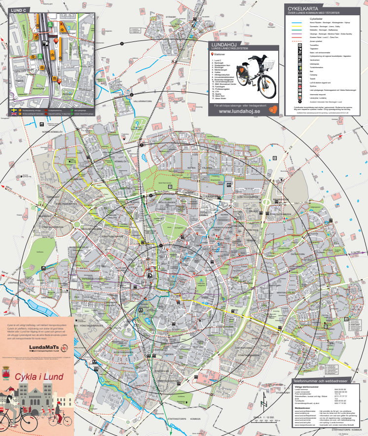 Cykelkarta Lunds Stad