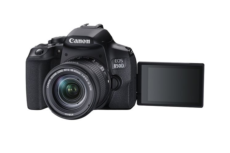 Canon EOS 850D EF-S18-55mm F4-5.6ISSTM LCD OPEN BK FSL