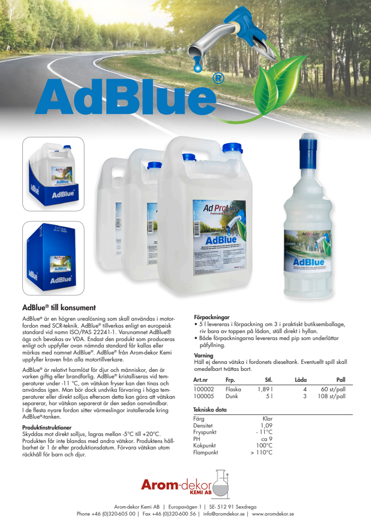 AdBlue® – nu i smart konsumentförpackning!