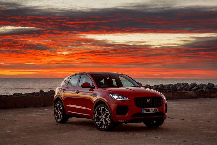 Jaguar E-PACE sunset