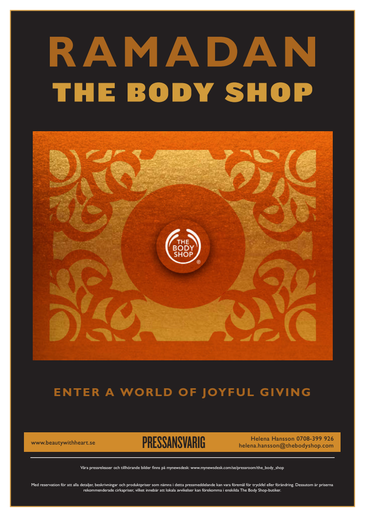 The Body Shop uppmärksammar Ramadan