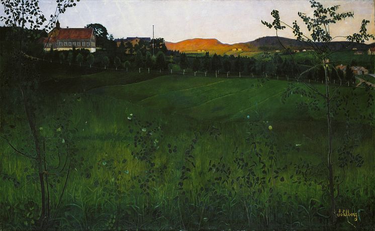Modne jorder/Ripe Fields, olje på lerret, 1898, Harald Sohlberg. Privat eie.