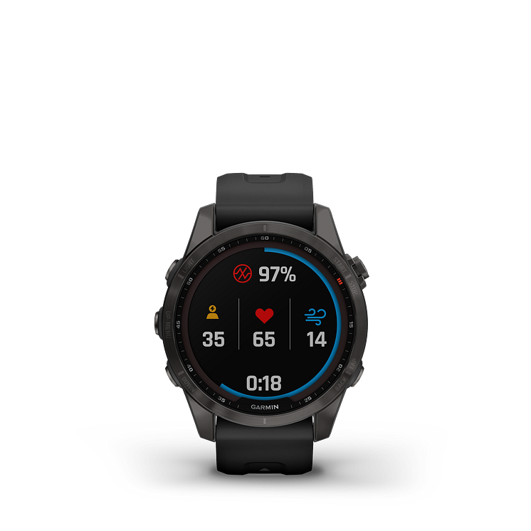 Garmin_fenix 7S Sapphire Solar_Schwarz_Schiefergrau (c) Garmin Deutschland GmbH