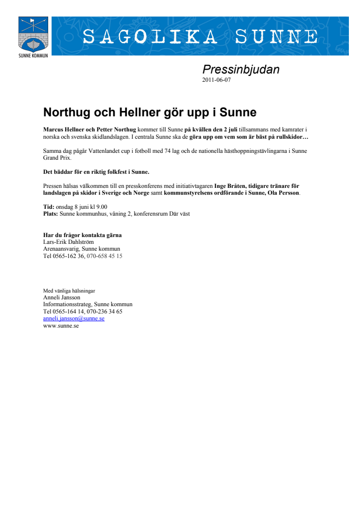 Northug och Hellner gör upp i Sunne