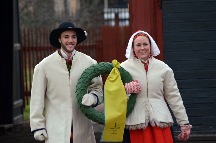 Vasaloppets kranskulla och kransmas 2017 Lydia Sundin och Linus Rapp