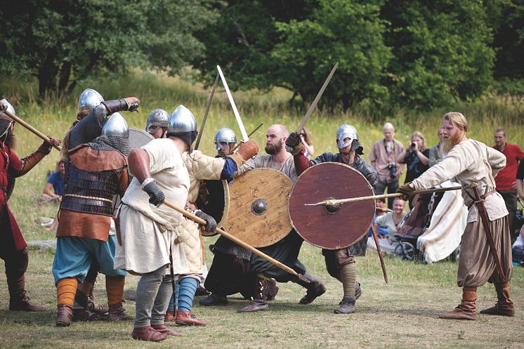 Pressbild - Vikingakamp på Birka Vikingastaden