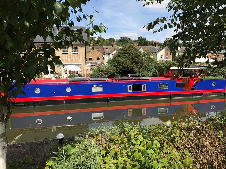 Hi-res image - Fischer Panda UK - Elton Moss-built 70ft Kingsley barge Sacred has a Bellmarine electric propulsion system and Fischer Panda AGT 13kW 48v DC generator installed