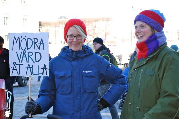 Barnvagnsmarschen Vuxna med plakat