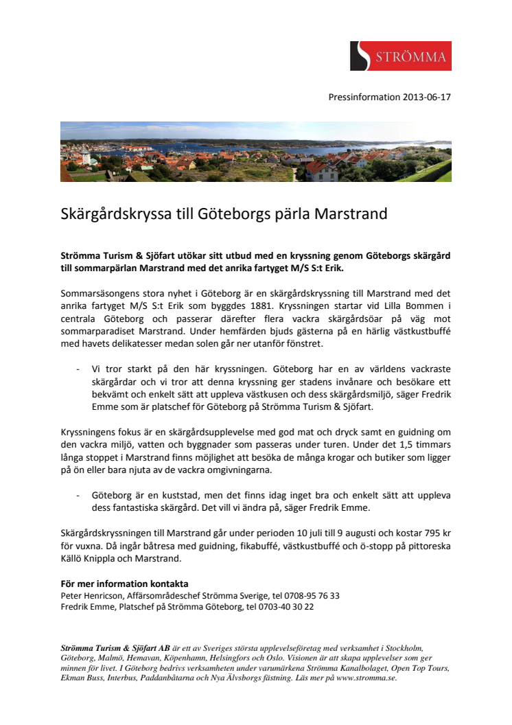 Skärgårdskryssa till Göteborgs pärla Marstrand