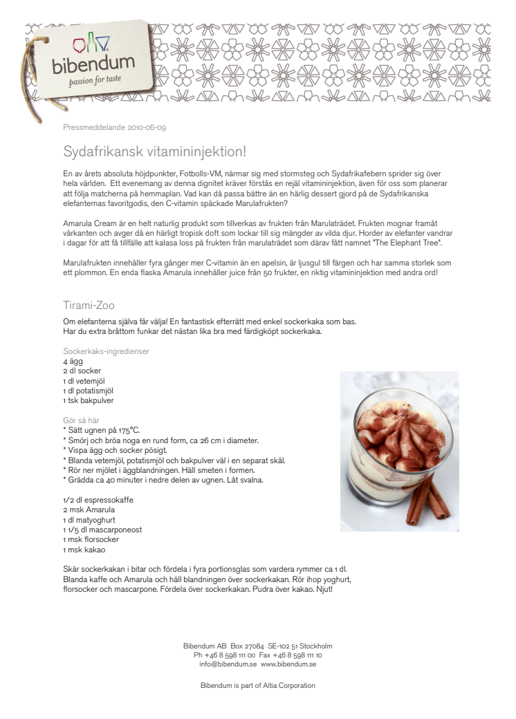 Amarula Cream - Sydafrikansk vitamininjektion!