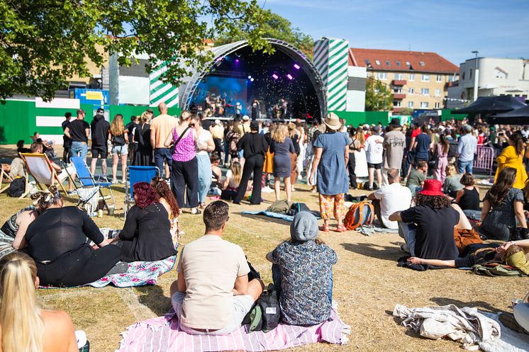 Folkets parks stora scen under konsert 9 juni 2023