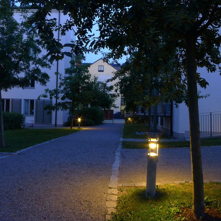 Bild 2. Fox Design belysning till Kv. Barnängen i norra Hammarbyhamnen.