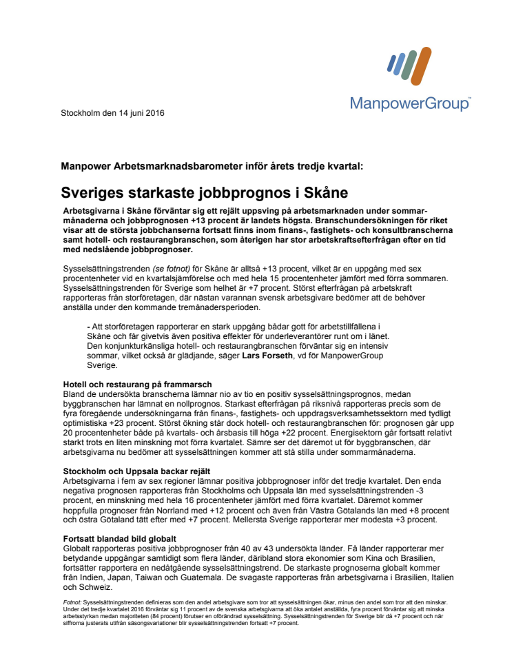 Sveriges starkaste jobbprognos i Skåne