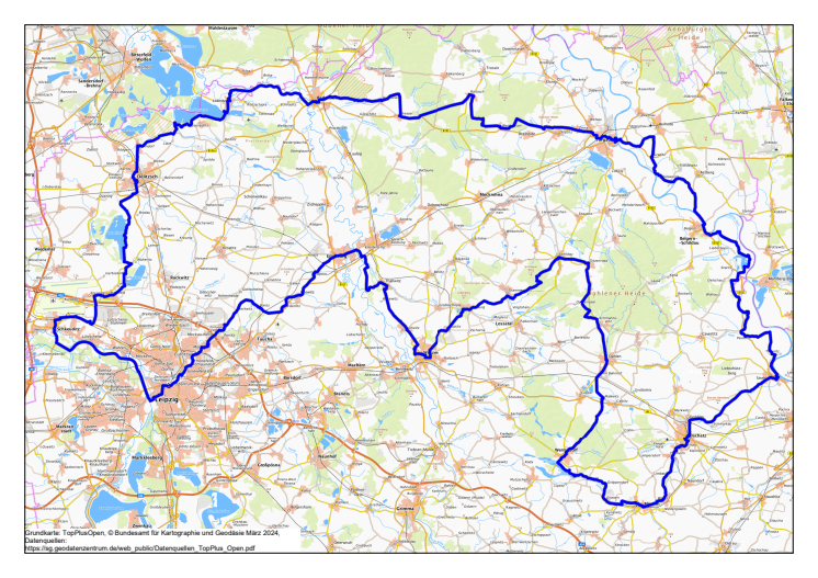 Karte - Fahrradroute Sachsen-M