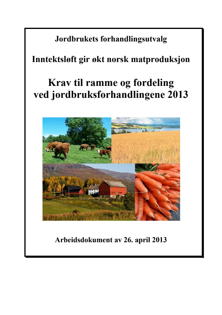 Balansert og jordnært bondekrav