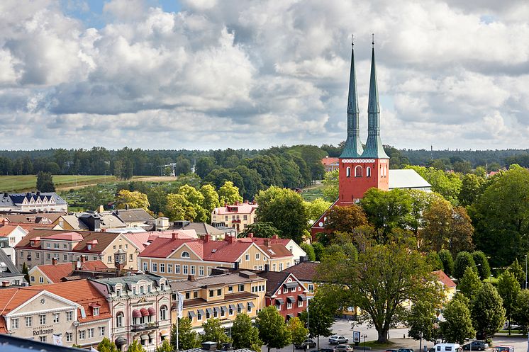 vy över Växjö och domkyrkan original