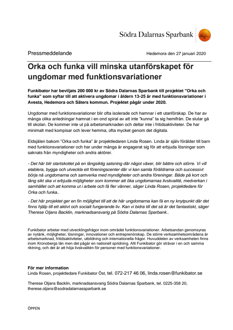 Orka och funka vill minska utanförskapet för ungdomar med funktionsvariationer 