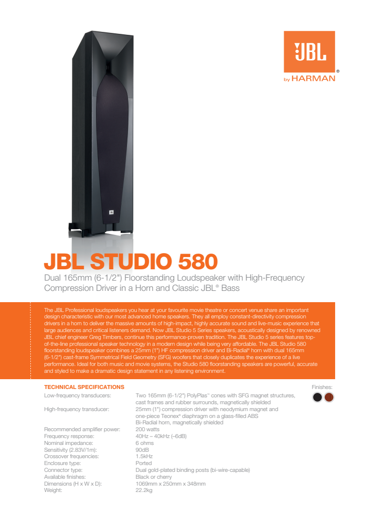 JBL Studio 580