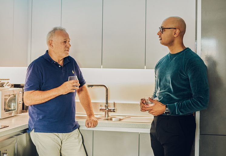 John and baz in Kitchen