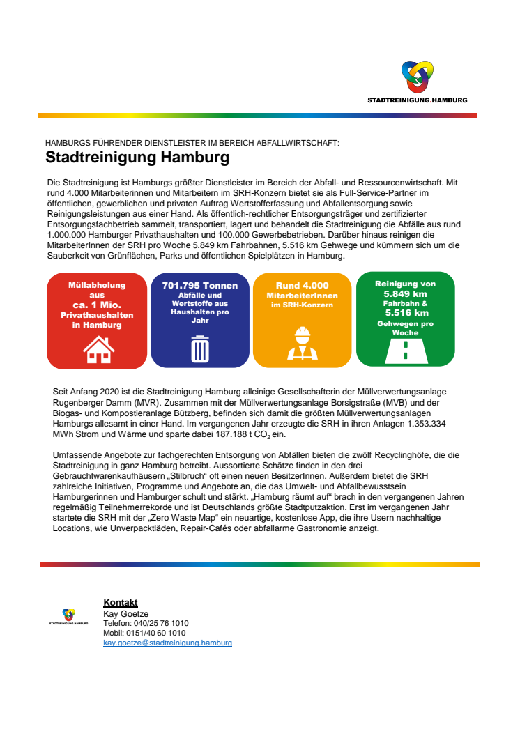 Stadtreinigung Hamburg @ Hamburgs Wertstoff Innovative