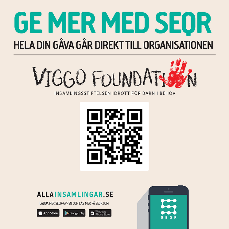 Viggo Foundation - Ge en gåva med SEQR 