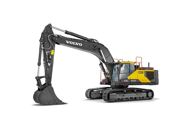 Volvo EC350E - frilagd studiobild LF