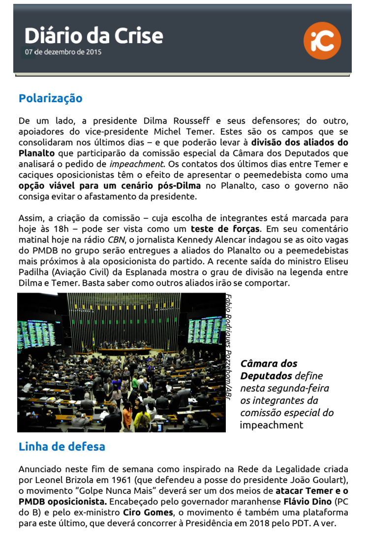 Diário da Crise - 07.12.2015