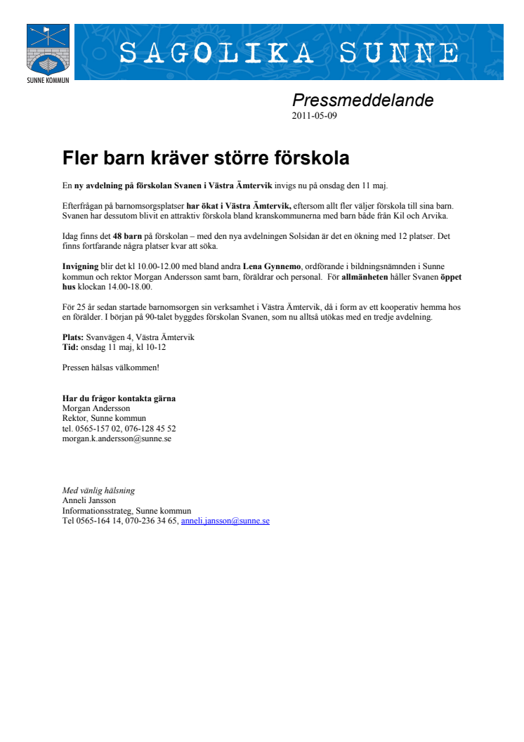 Fler barn kräver större förskola