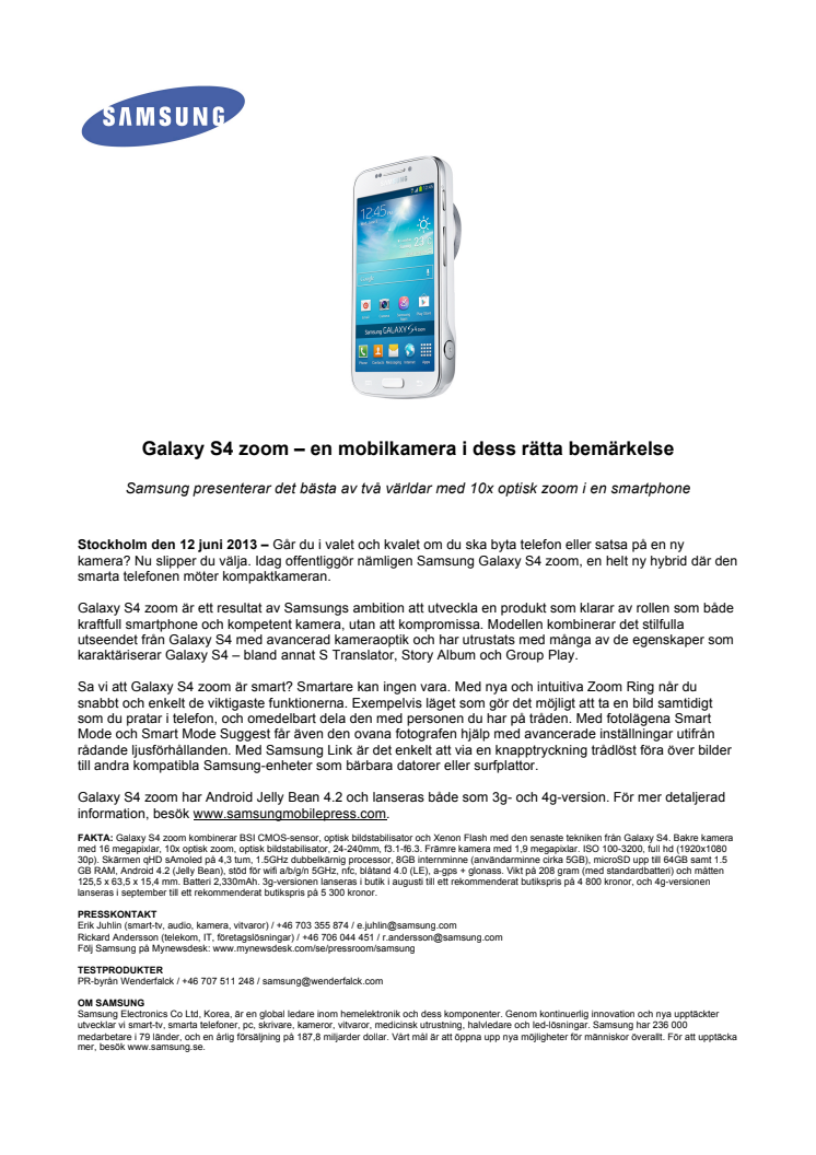 Galaxy S4 zoom – en mobilkamera i dess rätta bemärkelse