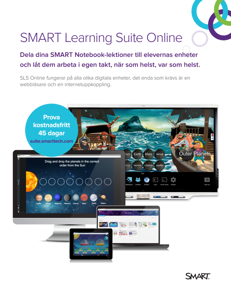 Nu går världsledande undervisningsmjukvaran SMART Learning Suite online