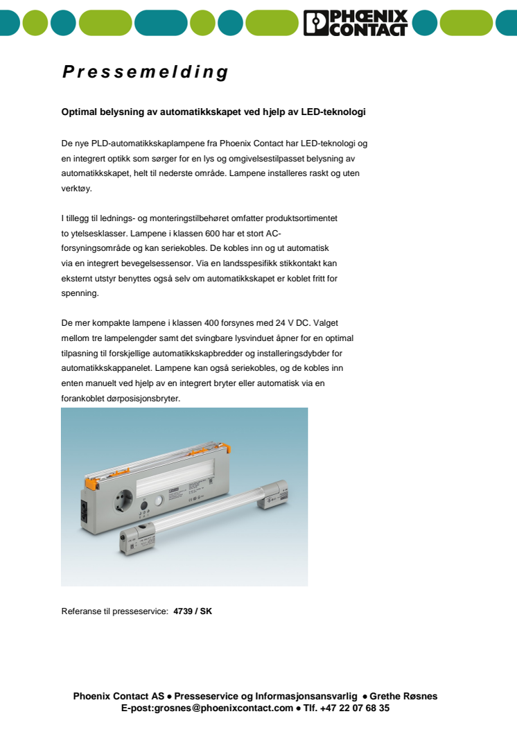 Optimal belysning av automatikkskapet ved hjelp av LED-teknologi