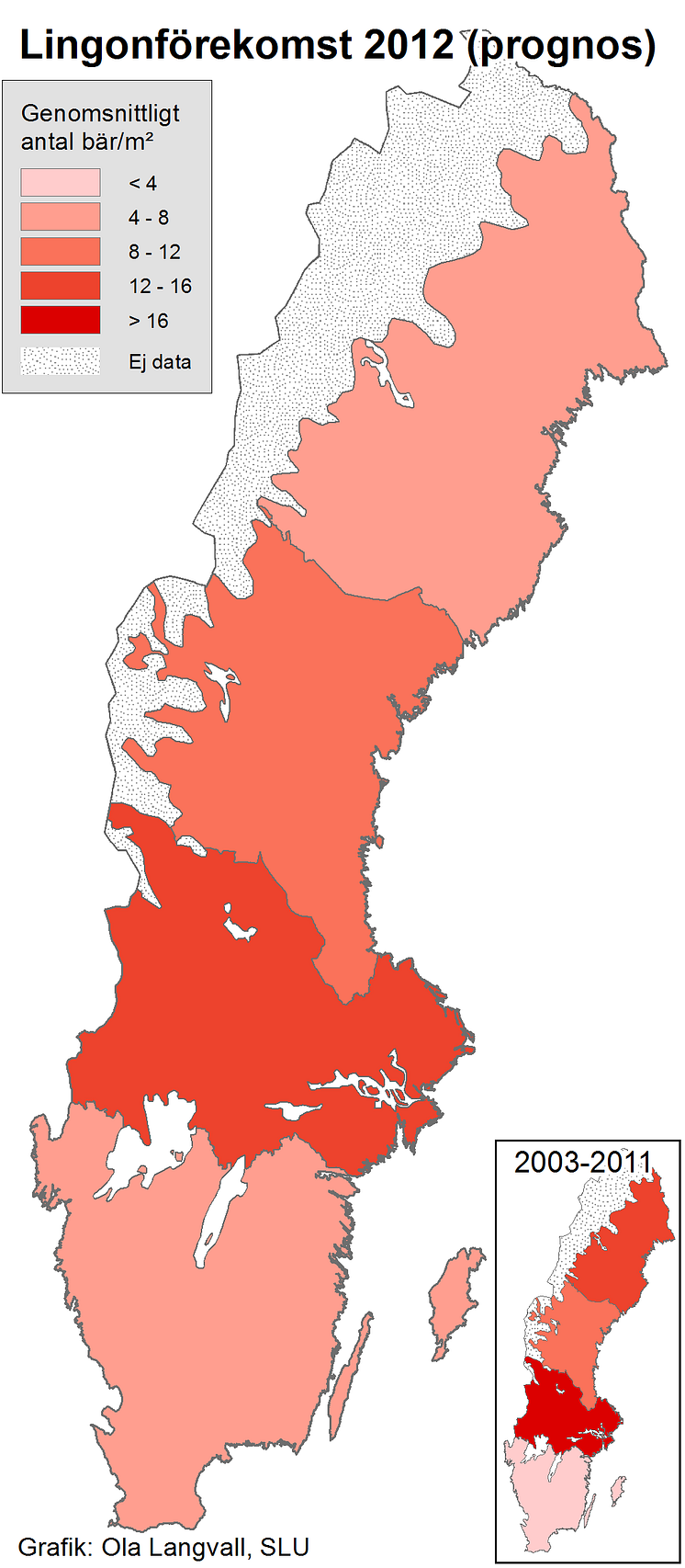 Ojämn tillgång på lingon i år (karta)