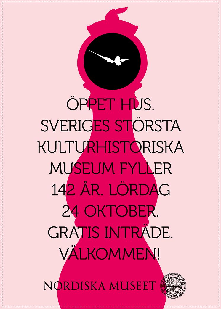 Öppet hus på Nordiska museet 24 oktober 2015. Affisch: Futurniture