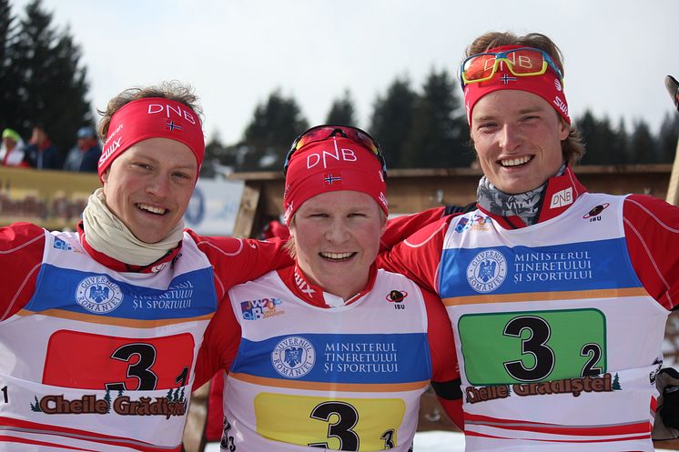 Endre Strømsheim,Harald Øygard og Aleksander Fjeld Andersen,stafett ungdom menn,junior-vm2016 