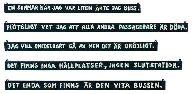 Pressbild för ”Den vita bussen” av Jan Håfström