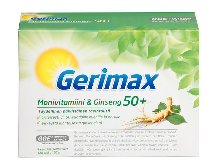 Gerimax Monivitamiini & Ginseng 50+