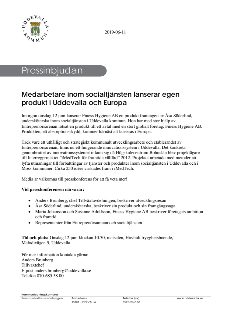 Medarbetare inom socialtjänsten lanserar egen produkt i Uddevalla och Europa