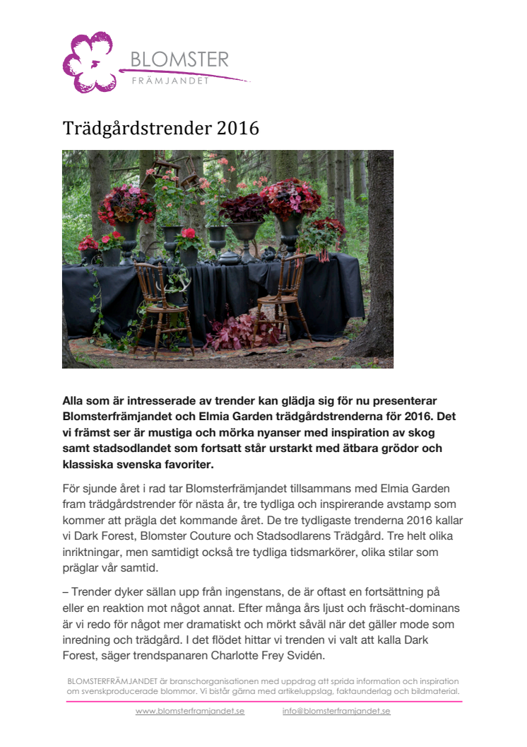 Trädgårdstrender 2016