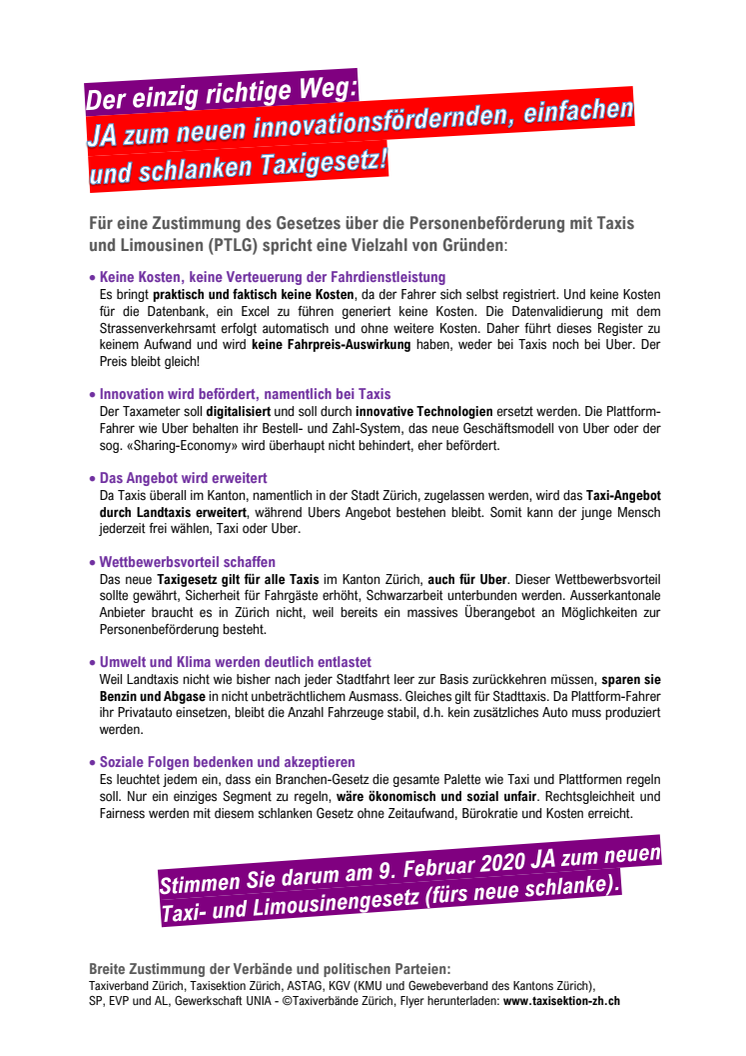 Kampagnen Flyer TSZ