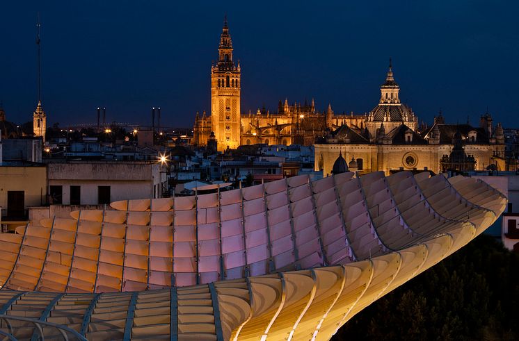 View of the Cathedral from Metropol Parasol