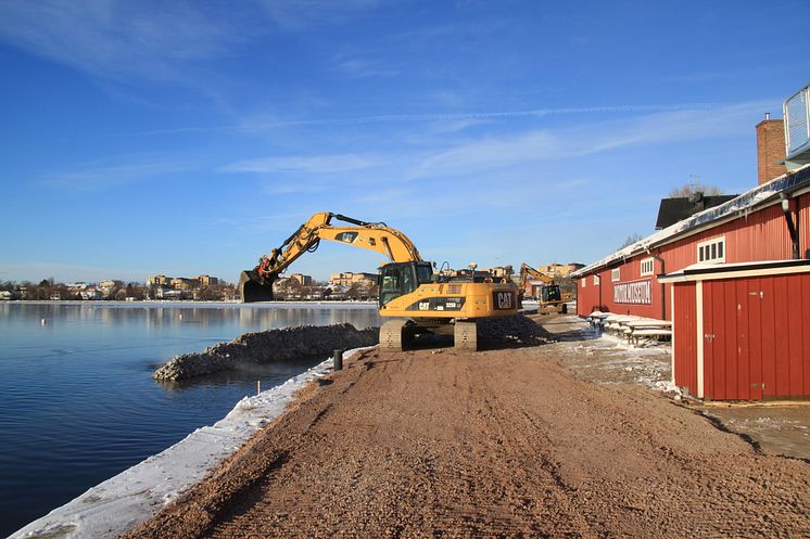 Kajrenovering Motala hamn