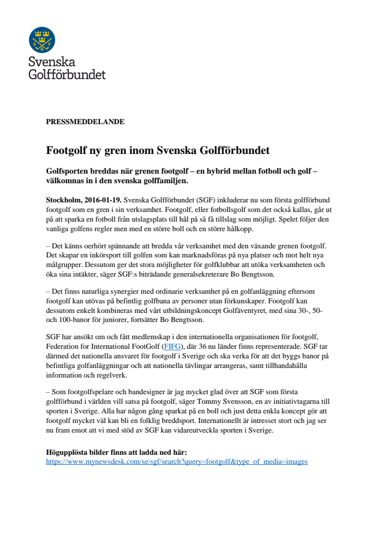 Footgolf ny gren inom Svenska Golfförbundet