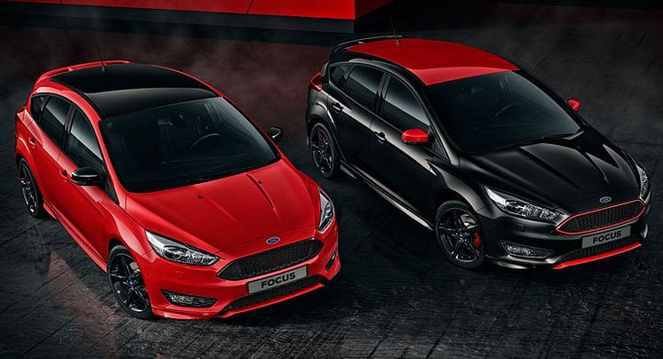 A Ford a nyílt héten bemutatja a stílusos és sportos Focus Red&Black Edition modellváltozatokat