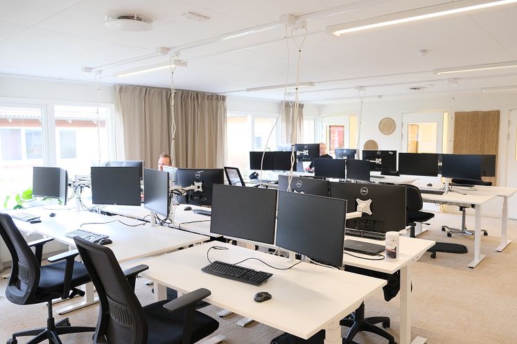Öppet landskap på Ängelholmslokalers nya kontor