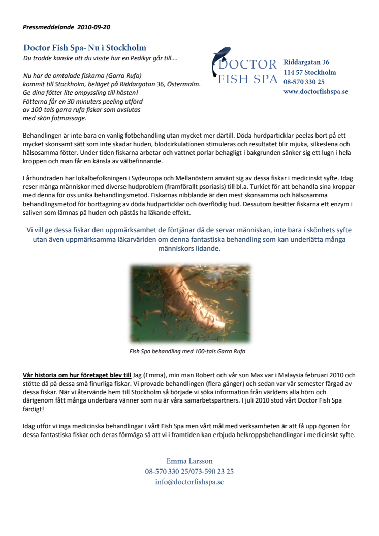 Doctor Fish Spa - Stockholm