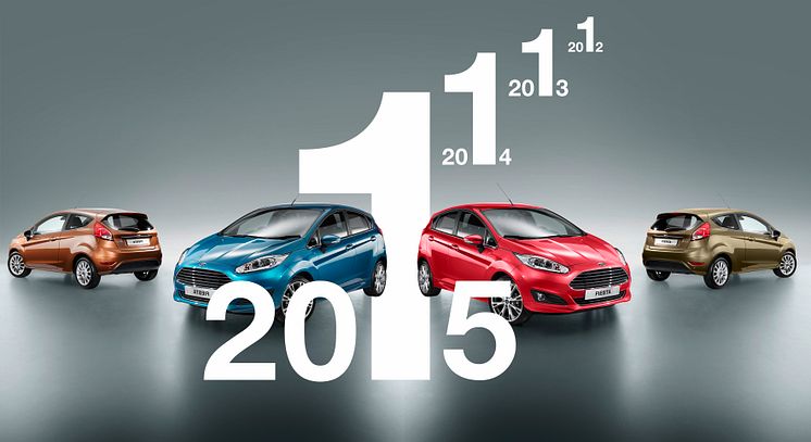 Ford Fiesta är den mest sålda småbilen i Europa 2012, 2013, 2014 och 2015