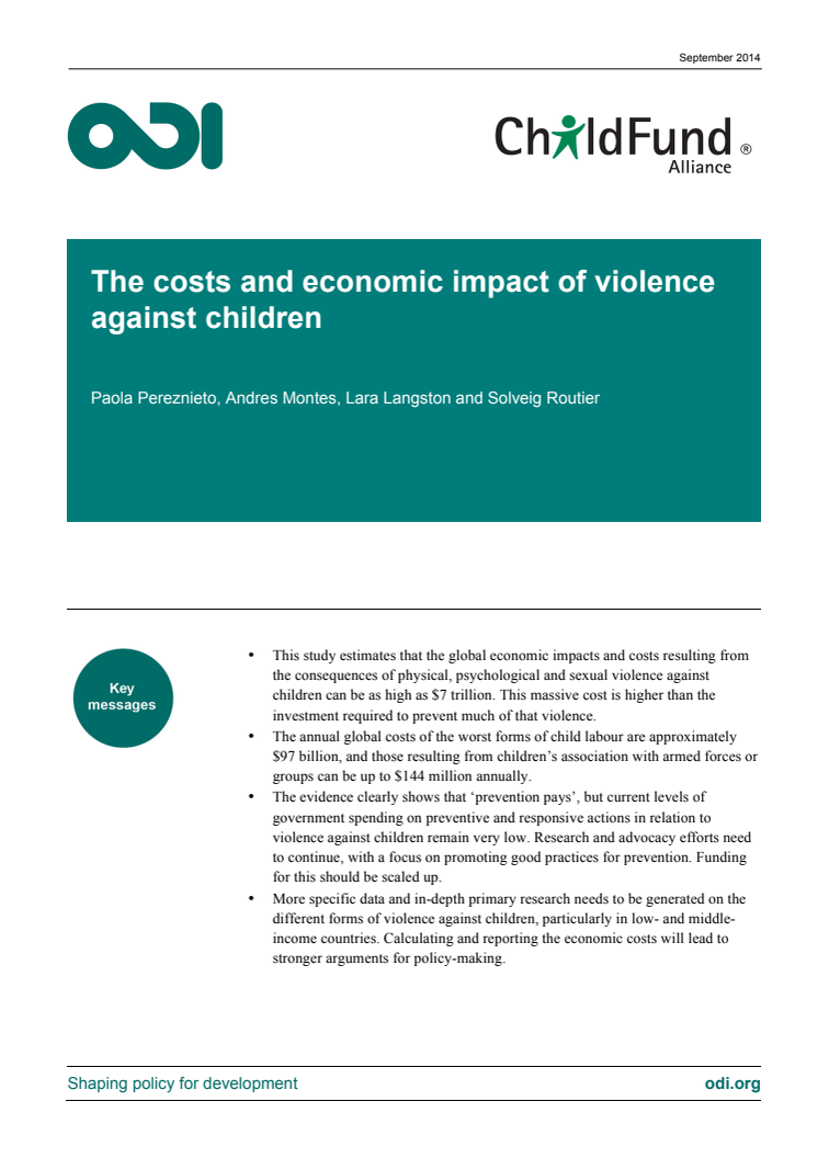Kostnaderna för våld mot barn