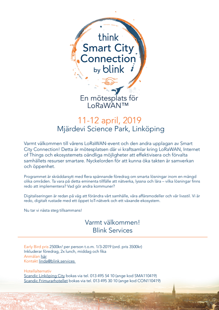 Smart City Connection, boka inom 4 dagar!