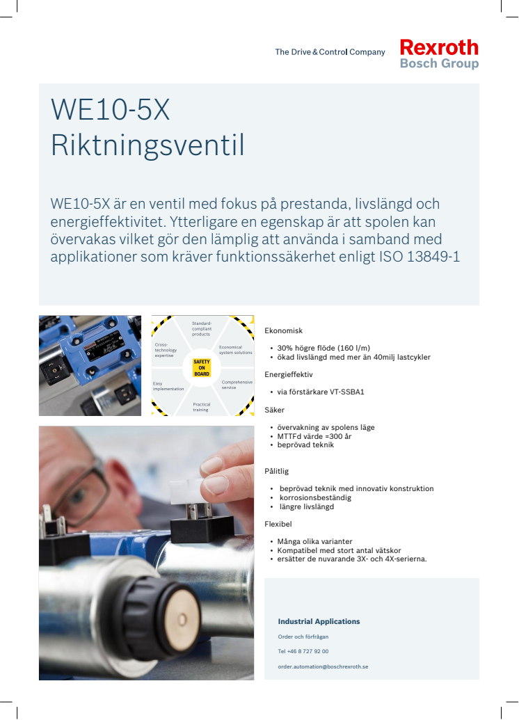 Säkrare och sparsammare hydraulisk riktningsventil